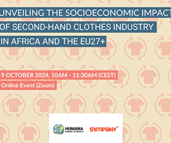 Oxford Economics, Humana People to People y Stichting Sympany presentan el estudio "El impacto socioeconómico de la industria de la ropa de segunda mano en África y la UE27+"