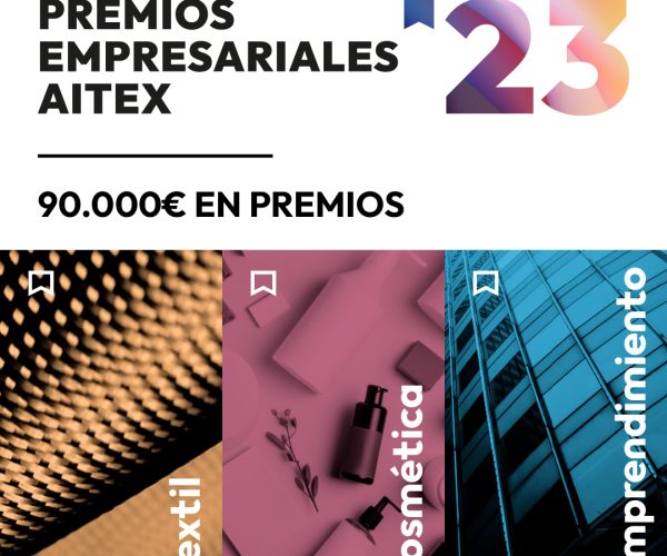 AITEX repartirá 90.000€ esta V edición de Premios Empresariales AITEX, que incluirá su tradicional premio al textil